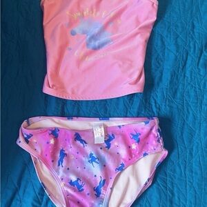 Cat & Jack Girls Size XL 14/16
Tankini Two Piece Swimsuit
Bathingsuit Unicorn